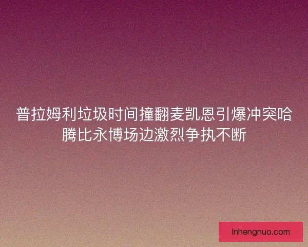 普拉姆利垃圾时间撞翻麦凯恩引爆冲突哈腾比永博场边激烈争执不断